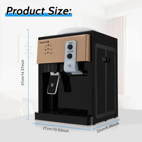 Miniatura 9 de Dispensador de enfriador de agua eléctrico, Dispensador de enfriador de agua de encimera de carga superior de 5 galones, Mini dispensador