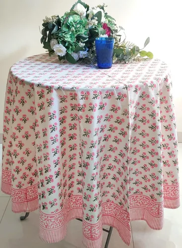 Miniatura 47 de ATOSII Mantel 100% algodón, Amara, floral, hecho a mano, rectangular, de lino, para cocina, comedor, fiestas, bodas, exteriores, picnics, Pascua