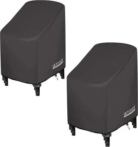 Miniatura 8 de ULTCOVER Funda apilable para silla de patio, impermeable, para exteriores, se adapta a hasta 26 pulgadas de ancho x 34 pulgadas de profundidad x 45