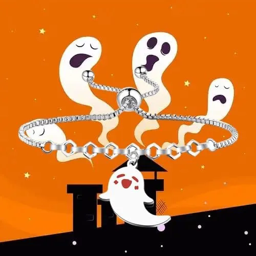 Miniatura 7 de WUSUANED Lindo collar de fantasma Hu Tao Ghost Shape Jewelry Halloween Cosplay regalos para los amantes del anime del juego