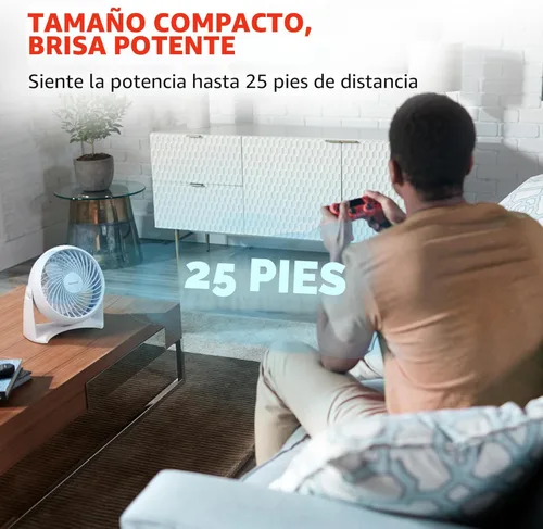 Miniatura 3 de Honeywell HT-904 TurboForce - Ventilador de circulación de aire de mesa, pequeño, blanco, ventilador personal silencioso para el hogar u oficina, 3
