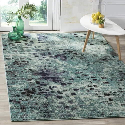 Miniatura 23 de SAFAVIEH colección Monaco MNC225E - Alfombra boho chic con diseño abstracto de acuarela, no suelta pelusa, para sala, habitación, comedor, oficina