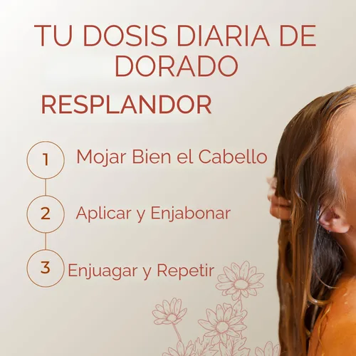 Miniatura 6 de Grisi Manzanilla Gold Champú extra aclarante con extracto de manzanilla y cúrcuma para un cabello naturalmente más brillante, suave y luminoso