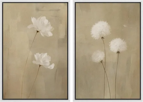 Miniatura 15 de IDEA4WALL - Set de lienzos enmarcados para pared, diseño tropical, selva, hoja de plátano, guepardo rosa, gato, naturaleza, desierto, arte digital