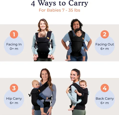 Miniatura 2 de Beco Baby Carrier - Portabebés Gemini desde recién nacido hasta niño pequeño - Portabebés ergonómico certificado para bebés y niños de 7 a 35 libras