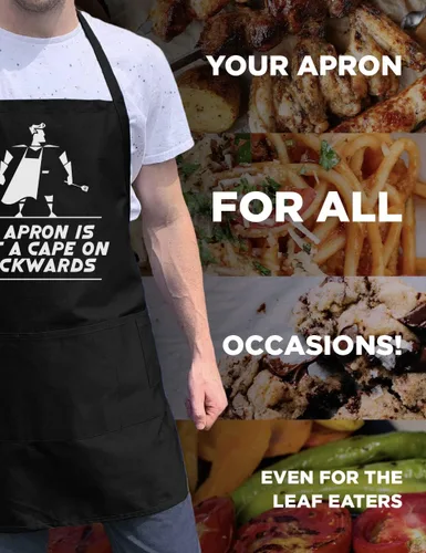 Miniatura 5 de ApronMen - Funny Apron For Men - BBQ Gifts for Men & Unique Gifts for Fathers - Mens Aprons for Grilling Un delantal es solo una capa