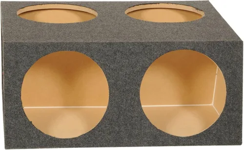 Miniatura 4 de QPower Quad Easy Set - Caja de altavoz dividida sellada de 4 agujeros, 12 pulgadas, carcasa de subwoofer, construcción de MDF, audio para automóvil