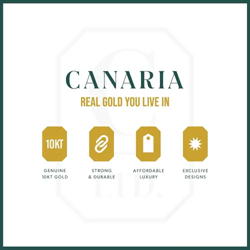 Miniatura 4 de Pulsera de eslabones geométricos de oro amarillo de 10 quilates Canaria, Oro, no conocido