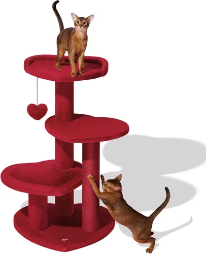 Miniatura 15 de VETRESKA Árbol para gatos Torre para gatos de 38.6'' para gatos de interior con postes de rascado cubiertos de yute y plataforma en forma de Árbol
