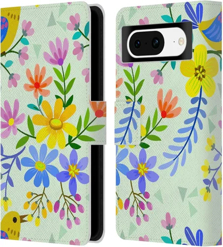 Miniatura 12 de Head Case Designs Officially Licensed Haroulita Blue Flower Cute Flower Pattern Leather Wallet Case Compatible with Google Pixel 8