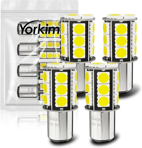 Miniatura 4 de Yorkim - Bombilla LED 194 ámbar, libre de error Canbus, 3-SMD 2835, T10 ámbar para interior, para luz de techo, mapa, puerta, cortesía, matrícula