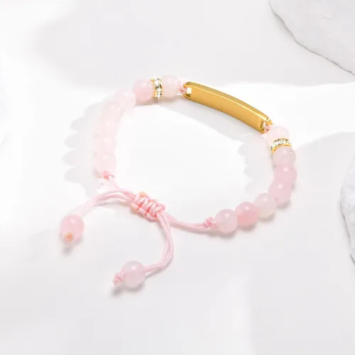 Miniatura 19 de Pulsera de barra para bebé: chapado en oro de 18 quilates, pulsera con placa de identificación personalizada para niños pequeños de mamá, nombre
