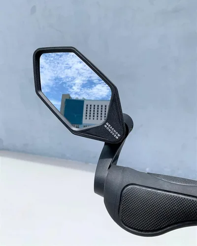Miniatura 5 de Nuevo Espejo de Bicicleta con Extremo de Barra, Lente de Vidrio de Grado Automotriz Crystal UHD para Bicicleta Eléctrica, Resistente a Arañazos