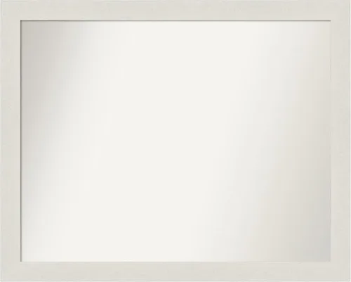 Miniatura 406 de Amanti Art Espejo de baño blanco para sobre el fregadero, 24 x 24 pulgadas, hecho a medida, espejo de tocador cuadrado blanco estrecho, marco