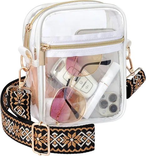 Miniatura 15 de PACKISM Bolsa transparente para eventos de estadio – Monederos pequeños transparentes para mujer, bolsa bandolera para conciertos y eventos