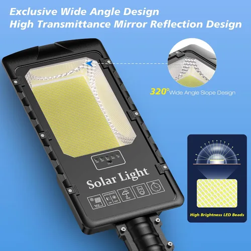 Miniatura 3 de OKPRO 20000 W grandes luces solares al aire libre impermeables, IP66 7000K 320 ° gran angular resistente 40000 mAh del atardecer al amanecer luces