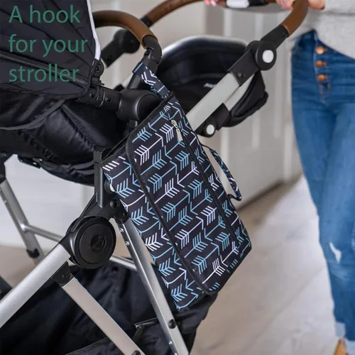 Miniatura 3 de Cambiador de pañales portátil, cambiador portátil para niñas y niños recién nacidos, cambiador de bebé con bolsillo inteligente para toallitas - Kit