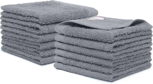 Miniatura 31 de Juego de 12 paños de 100 % algodón de 13 x 13 pulgadas, juego de 12 toallas ultrasuaves y altamente absorbentes, para baño, gimnasio, hotel, spa