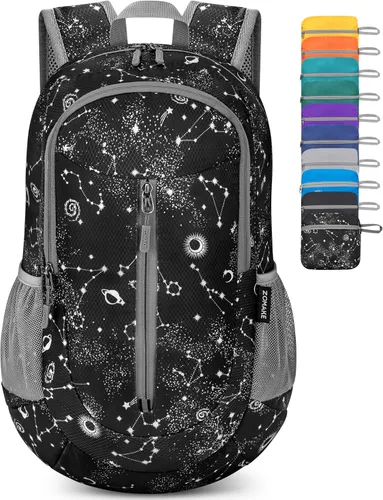 Miniatura 16 de ZOMAKE Mochila plegable ultraligera de 25 litros, mochila de senderismo plegable resistente al agua, pequeña mochila plegable para viajes