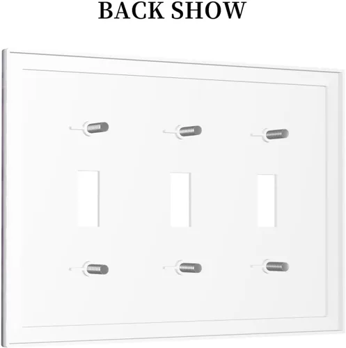 Miniatura 713 de Placa Decorativa de Pared de Granja Rústica con Cuerno de Madera para Puerta de Granero 1 Banda Duplex Cubiertas de Toma Eléctrica Soltera