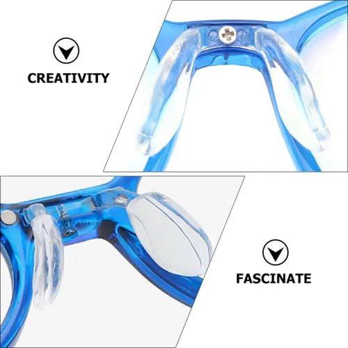 Miniatura 5 de Beavorty Almohadillas nasales antideslizantes de silicona para lentes cómodos de uso, almohadillas de repuesto suaves y duraderas, 4 piezas de 0.90