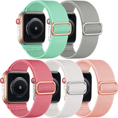 Miniatura 10 de Adorve Correa elástica compatible con Apple Watch Bands Ultra 3/2/1 de 49 mm, 46 mm, 45 mm, 44 mm, 42 mm, 41 mm, 40 mm, 38 mm, para hombres