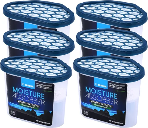 ZARPAX Carbón activado absorbente de humedad, 10.5 onzas, elimina la humedad, la humedad y los olores, absorbe olores, trampa de humedad para baño,