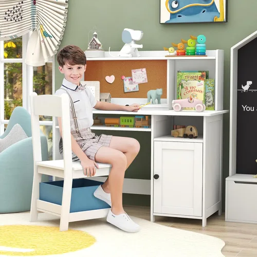 Miniatura 8 de TaoHFE Juego de Mesa y Silla Rosa para Niños Pequeños, Mesa y Sillas de Madera para Niños para Estudiar y Manualidades, Escritorio para Niños