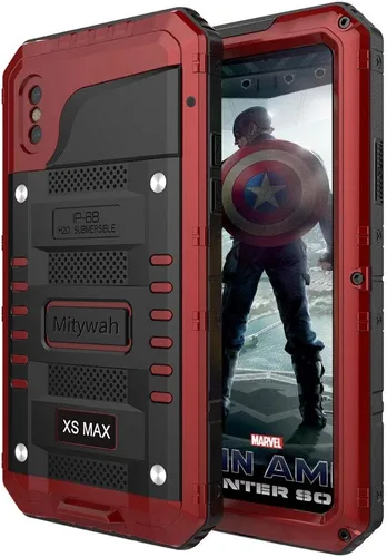 Miniatura 31 de Mitywah Funda impermeable para iPhone 7/iPhone 8 / iPhone SE 2020, funda de metal resistente de grado militar, protección de cuerpo completo