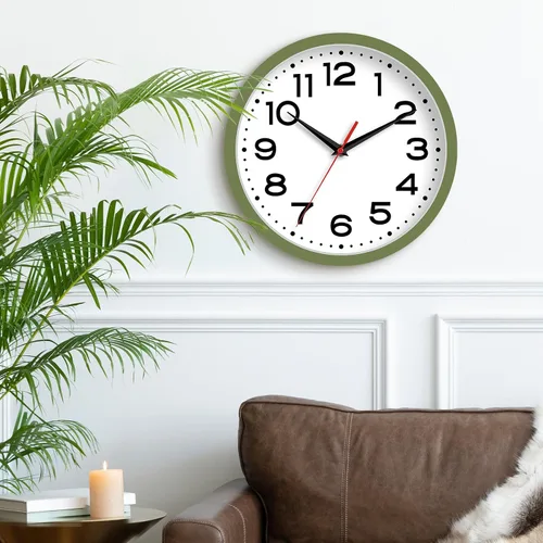 Miniatura 6 de Reloj de pared Roymnie, silencioso y sin tictac, moderno, funciona con pilas, analógico, pequeño, clásico, decorativo, de 20 cm, para cocina, baño