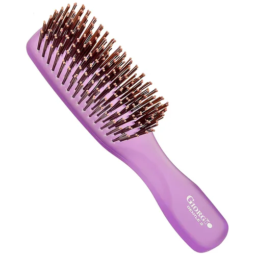 Miniatura 16 de Giorgio GION1B - Cepillo desenredante suave para el cabello, color azul neón, de 7.75 pulgadas, para hombres y mujeres. Cerdas suaves para cuero