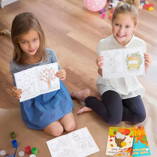 Miniatura 7 de 90shine 24 libros para colorear de otoño para niños, recuerdos de fiesta a granel para bolsas de regalos de 2-4, 3-5, 4-8 años