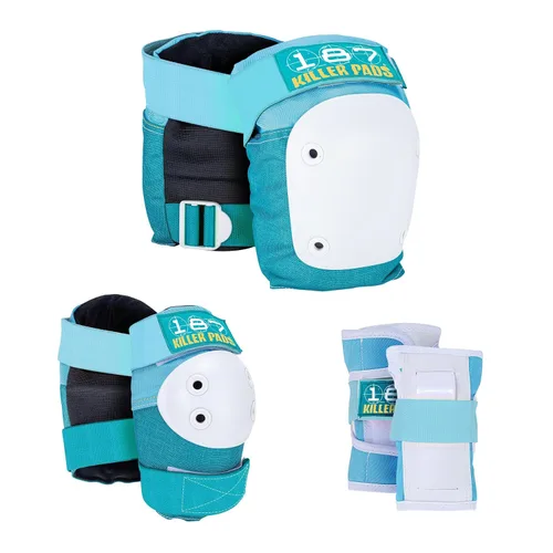 Miniatura 13 de 187 Killer Pads Conjunto de Seis Almohadillas, Coderas, Rodilleras y Muñequeras - Ideal para Skateboarding, Patinaje sobre Ruedas y Patinaje