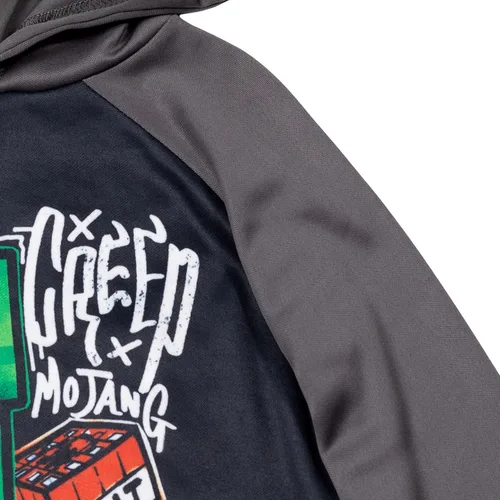 Miniatura 4 de Minecraft Creeper - Sudadera deportiva con capucha para niños pequeños a niños grandes