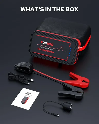 Miniatura 7 de Arrancador de 4000A, arrancador portátil de batería de coche BOOKOO, paquete de batería de arranque de 12V hasta 10.0L de gasolina o 3.0L de motor
