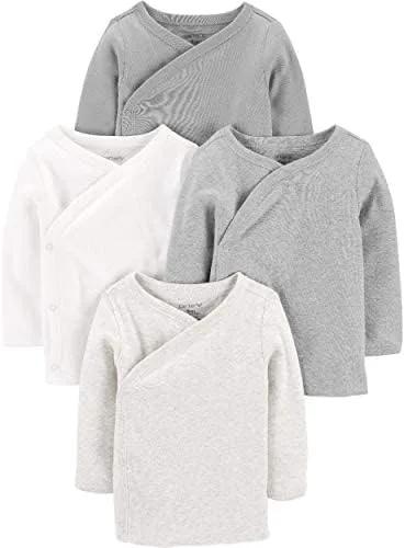 Miniatura 2 de Carter's Paquete de 4 camisetas tipo kimono de algodón para bebés y niños