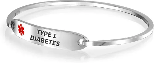 Miniatura 2 de Pulsera de identificación de alerta médica personalizable, de acero inoxidable, 7.0in