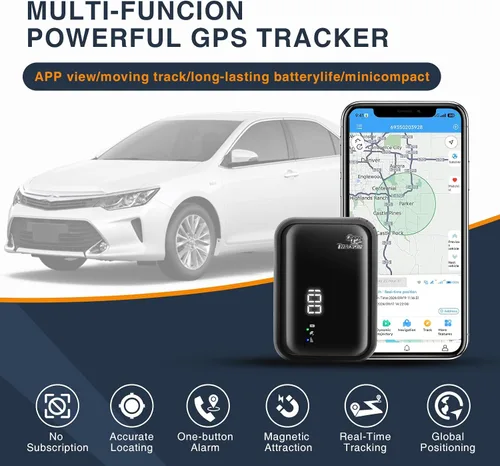 Miniatura 2 de Rastreador GPS para automóviles: sin suscripción, montaje magnético, seguimiento global en tiempo real, alarma SOS de un botón, mini localizador