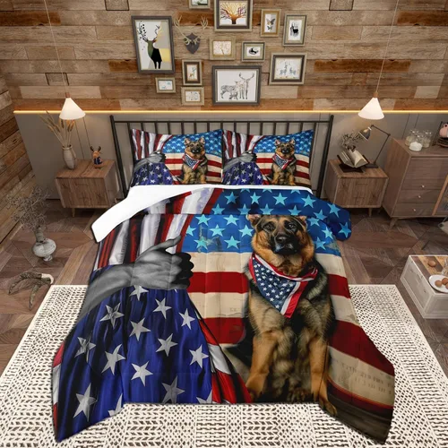 Miniatura 2 de Castle Fairy - Juego de funda de edredón con bandera estadounidense tamaño King, ropa de cama para niñas y adolescentes, funda de edredón con Multi