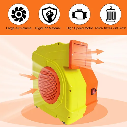 Miniatura 4 de Soplador para Casa de Rebote, Modo Dual 1300W / 1600W, Soplador de Aire Comercial de Doble Velocidad 1.7HP y 2.1HP con Excelentes Propiedades