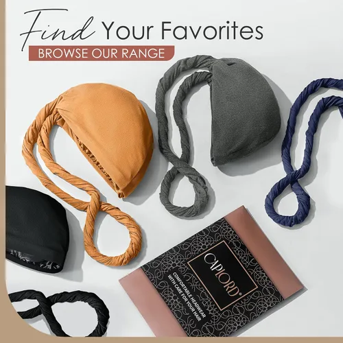 Miniatura 7 de Turbante Halo con Forro de Satén de Seda Envolvente de Cabeza Preajustado Gorro de Calavera para Hombres y Mujeres Gorro para Dormir Cubierta