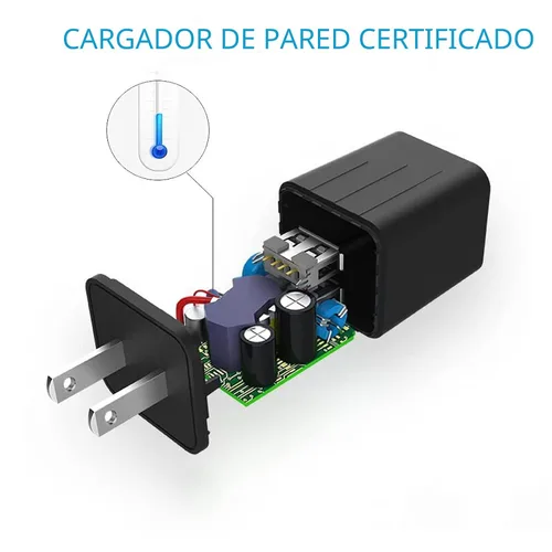 Miniatura 6 de Cargador rápido para iPhone, cargador de iPhone de carga rápida, paquete de 2 cargadores de pared USB de doble puerto, adaptador de bloque