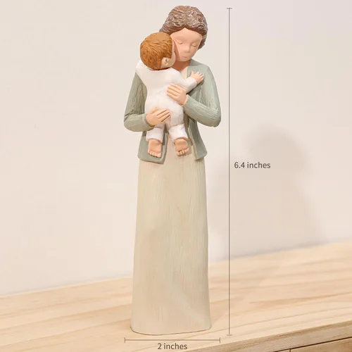 Miniatura 6 de Hensonever Figuras de abuela, figuras esculpidas pintadas a mano para abuela y nieto, regalos de cumpleaños