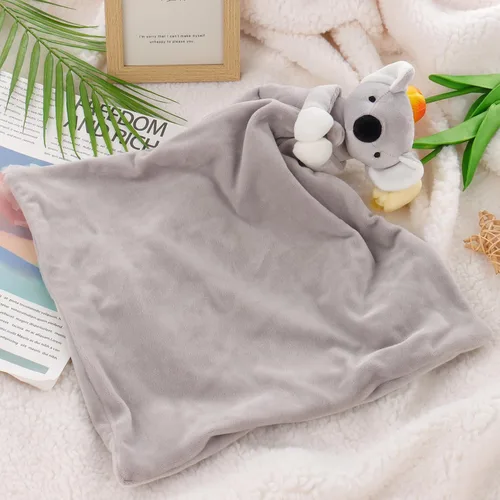 Miniatura 3 de Apricot Lamb Manta de seguridad de animales de peluche, koala gris, manta de personaje de cuarto de bebé, felpa de lujo para acurrucarse (koala gris)