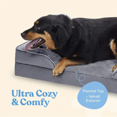 Miniatura 7 de Sofá cama ortopédica para perros – Camas ultra cómodas para perros medianos – Cama transpirable e impermeable para mascotas – Sofá cama de espuma