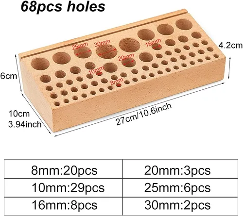 Miniatura 2 de 68 estilos de cuero para herramientas de madera, perforadora de cuero profesional, organizador de herramientas de cuero, caja de almacenamiento