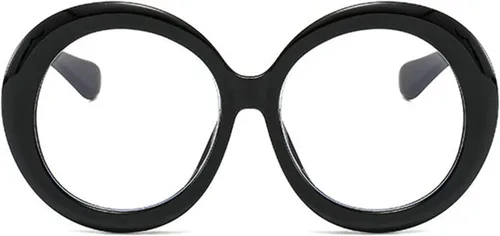 willochra Lentes de lectura redondos de gran tamaño estilo Oprah con bisagra de resorte para computadora con bloqueo de luz azul para mujeres y