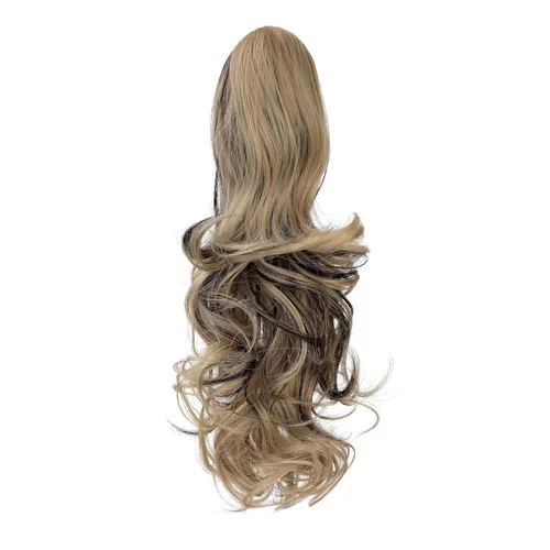 Miniatura 3 de Colas de caballo con clip para mujer, extensión de cola de caballo rizada de 18 pulgadas, 20 pulgadas, extensiones de cabello ondulado, color rubio