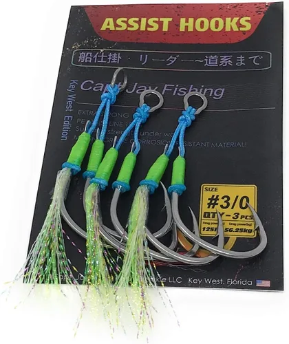 Miniatura 13 de Capt Jay - Ganchos de ayuda de pesca, Jigging Slow Fast Jigs Stinger Hook para bailar y pescar