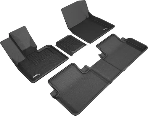 Miniatura 11 de 3D MAXpider BMW I3 2014-2019 - Alfombrillas para automóvil para todo tipo de clima, serie Kagu (segunda fila, negro) (L1BM09421509)